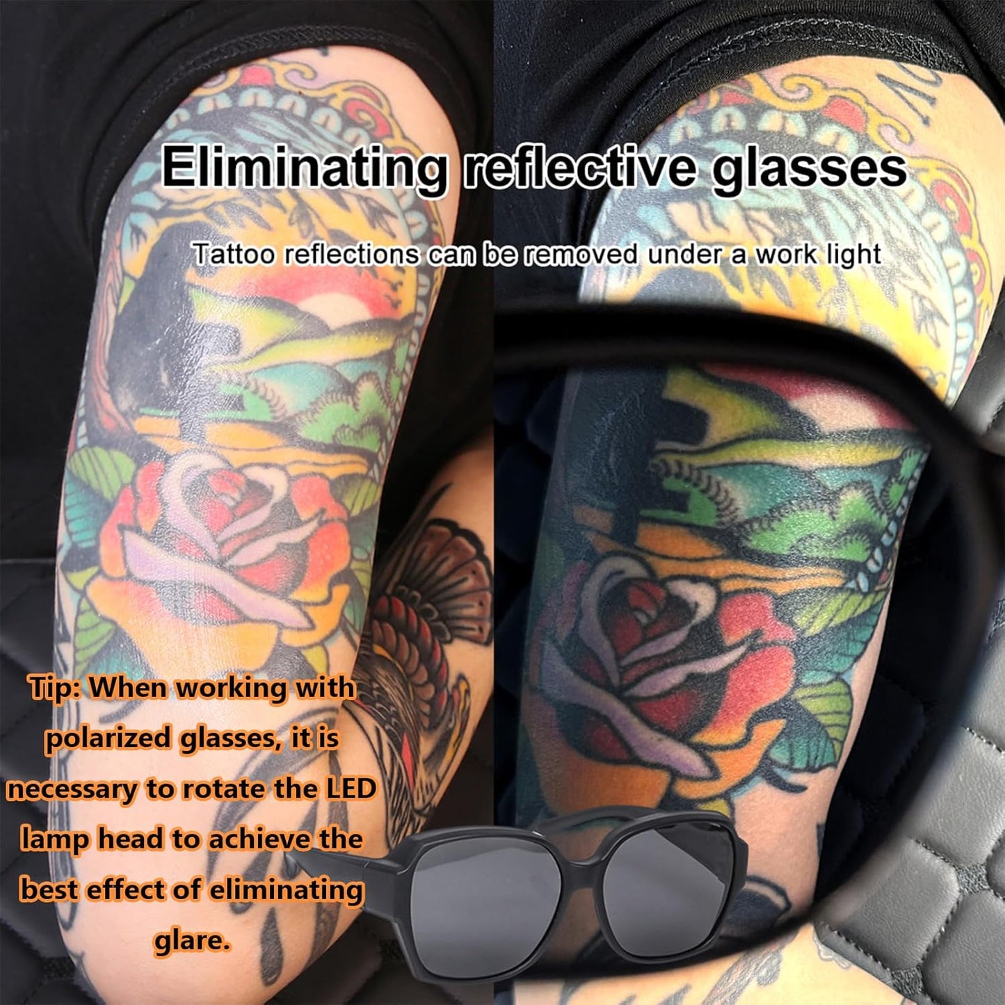 Anti Reflective Tattoo Multi position Floor Light Kit