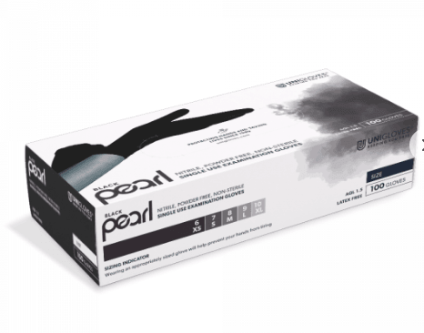 Uniglove Black Pearl Nitrile Gloves (NO CODES TO BE APPLIED)
