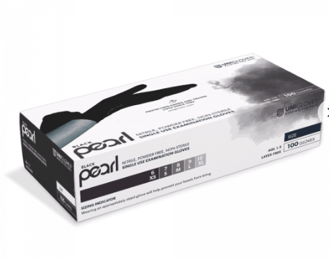 Uniglove Black Pearl Nitrile Gloves (NO CODES TO BE APPLIED) - Tattoo Everything Supplies