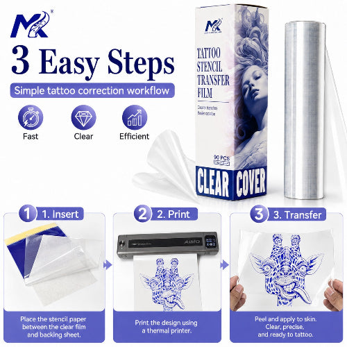 MK Clear Tattoo Transfer Film Roll