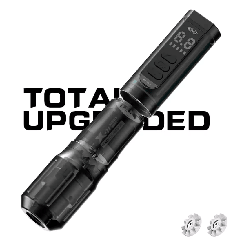 CNC X WE PRO Wireless Tattoo Pen Black/Silver - Tattoo Everything Supplies