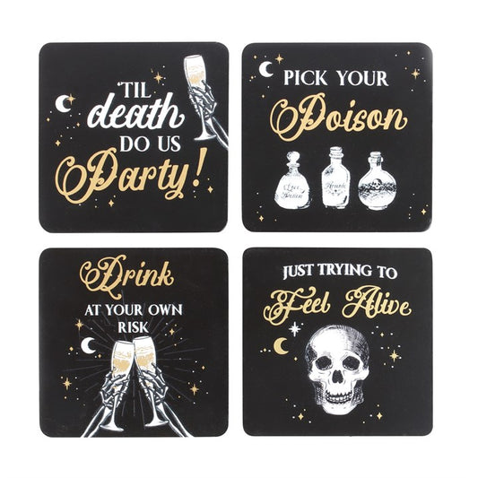 Til Death Do Us Party - 4 Mixed Coasters