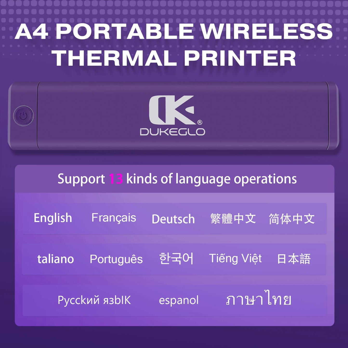 DUKEGLO Thermal Wireless Printer