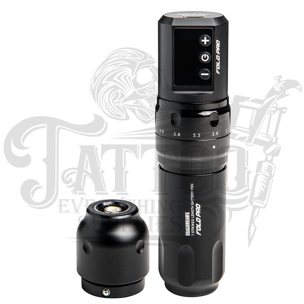Dragonhawk Fold PRO Wireless Rotary Tattoo Pen With 2 Batteries - Tattoo Everything Supplies