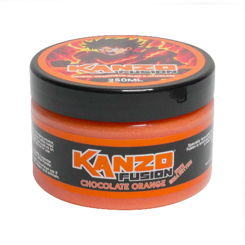 Kanzo Fusion chocolate orange product container on a white background