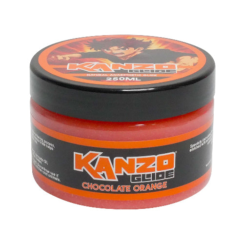 Kanzo Glide chocolate orange product container on a white background