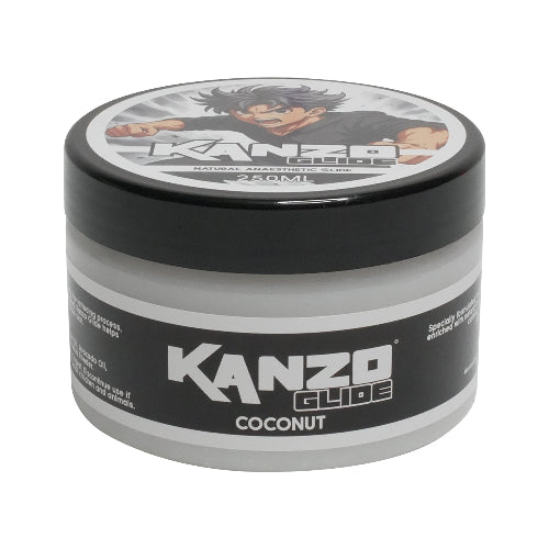 Kanzo Glide coconut product container on a white background