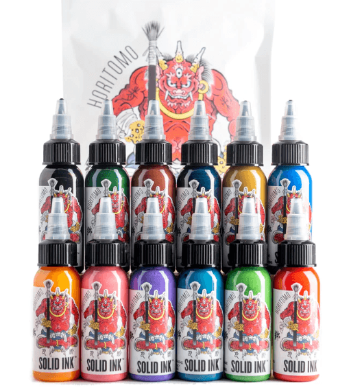 Solid Ink - Horitomo 1oz Set of 12 - Tattoo Everything Supplies