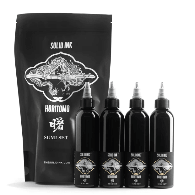 Solid Ink - Horitomo Sumi Set 2oz - Tattoo Everything Supplies