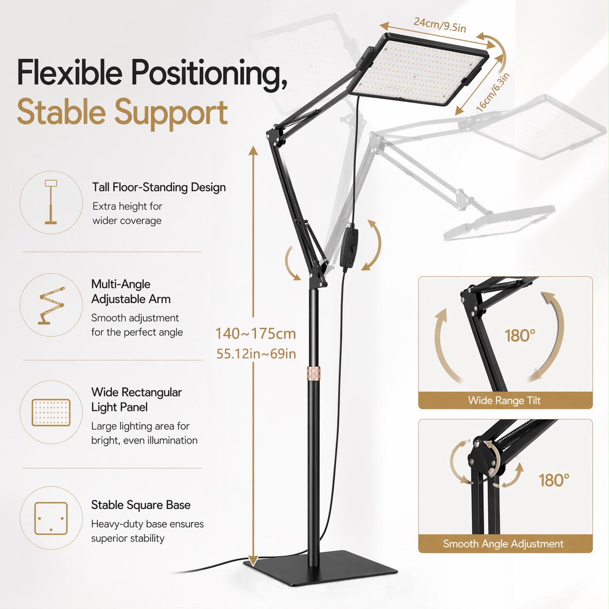 Relective Anti Glare Floor Lamp