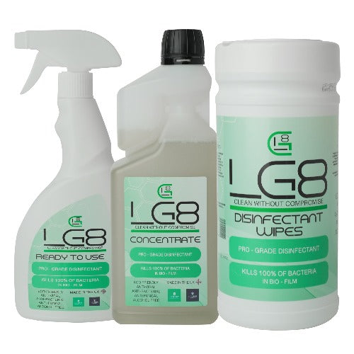 LG8 - Pro-Grade Disinfectant - 100% Killer of Bacteria