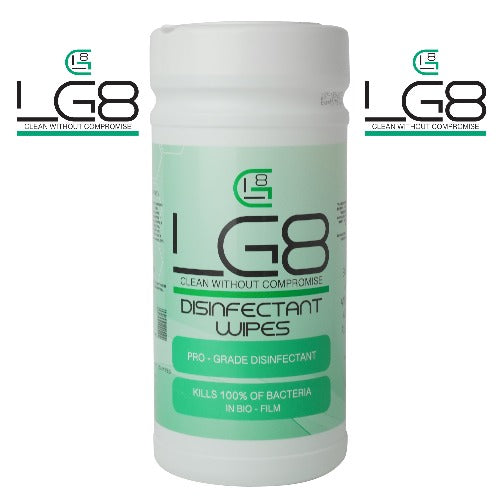 LG8 - Pro-Grade Disinfectant - 100% Killer of Bacteria - Wipes
