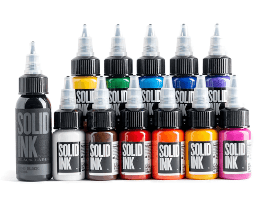 Solid Ink - 11 Colour Mini Travel Set 1/2oz - Tattoo Everything Supplies