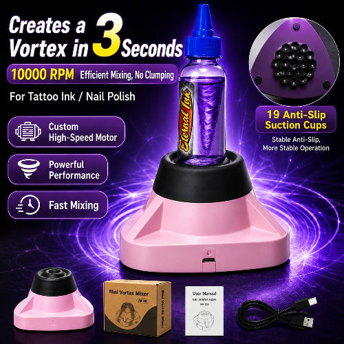 Electric Vortex Tattoo Ink Shaker - Pick your Colour