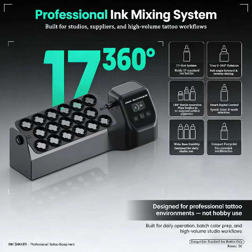 MK Electric Tattoo Ink Bottle Mixer - Pick your Colour