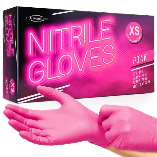 Ultra Pink Nitrile Gloves - JFA (PLEASE DO NOT USE AND PROMO CODES) - Tattoo Everything Supplies