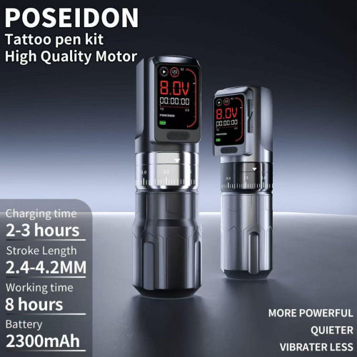 Poseidon S-LUXE Wireless Adjustable Tattoo Pen Machine
