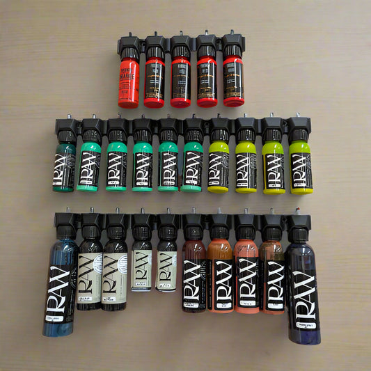 Wall-Mounted Tattoo Ink Bottle Rack