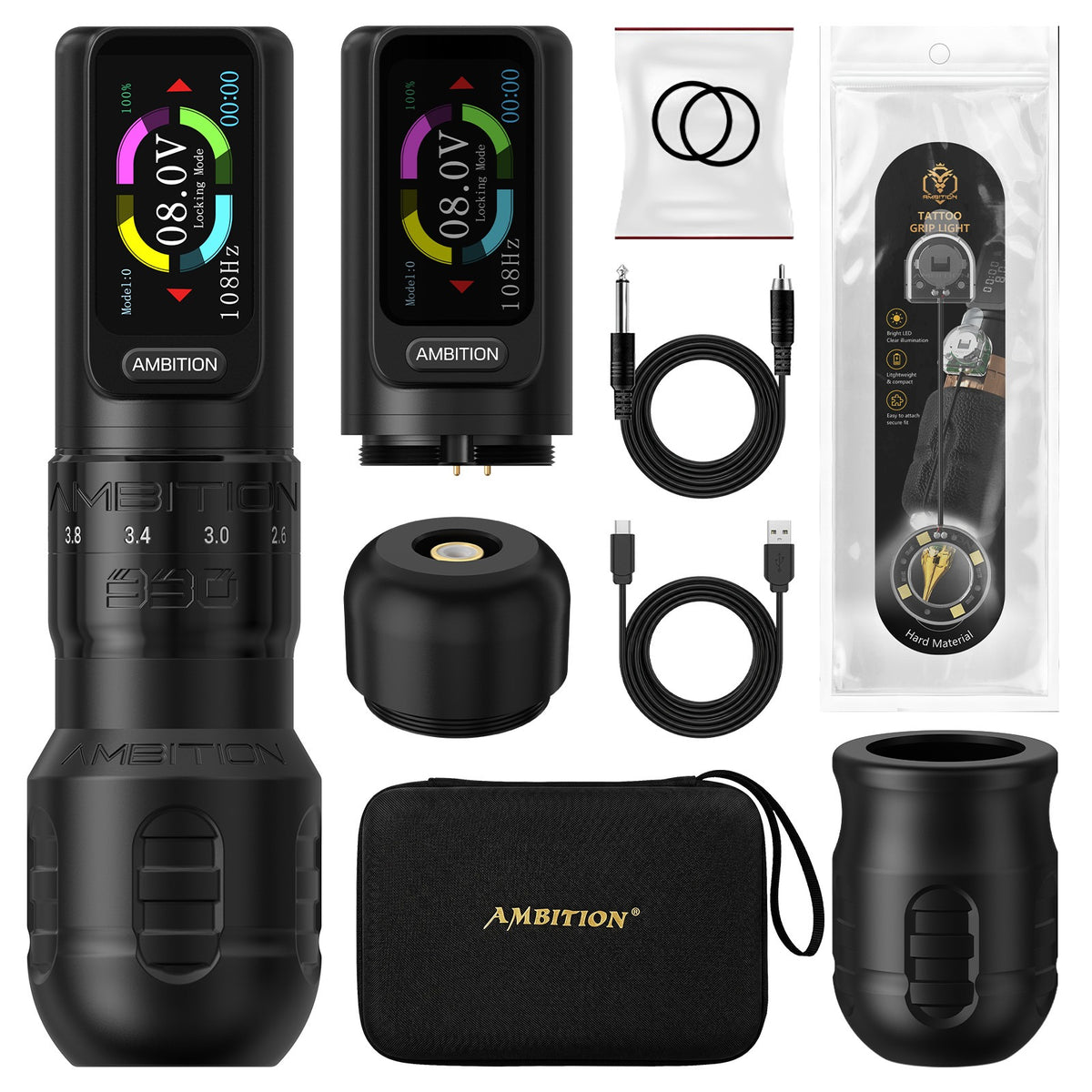 Ambition Seher PLUS Wireless Tattoo Machine Dual Battery