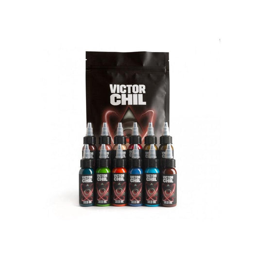 Solid Ink - Victor Chil 1oz Set of 12 - Tattoo Everything Supplies