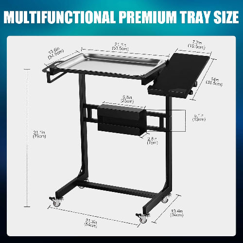 Stainless Mobile Workstation - Tablet/Glove Holder