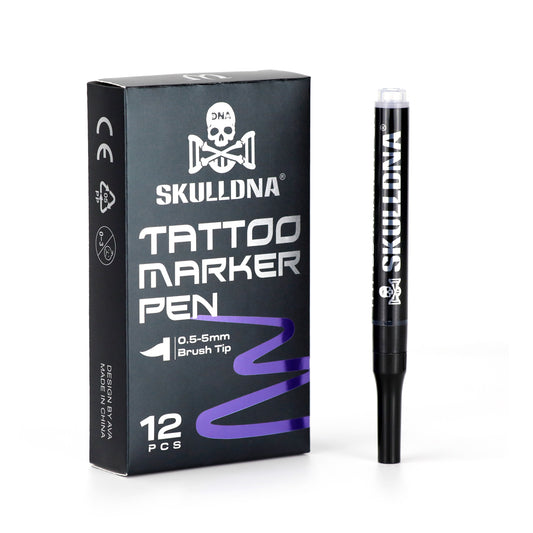 SKULL DNA Tattoo Marker Brush Tip Pen