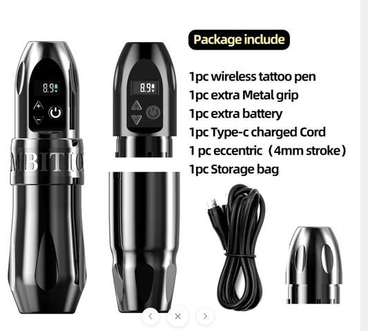 Troll Wireless Tattoo Pen Machine Kit - 4mm - Tattoo Everything Supplies