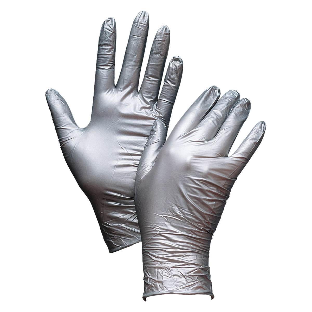 Unigloves Nitrile Gloves Fancy Silver - Tattoo Everything Supplies