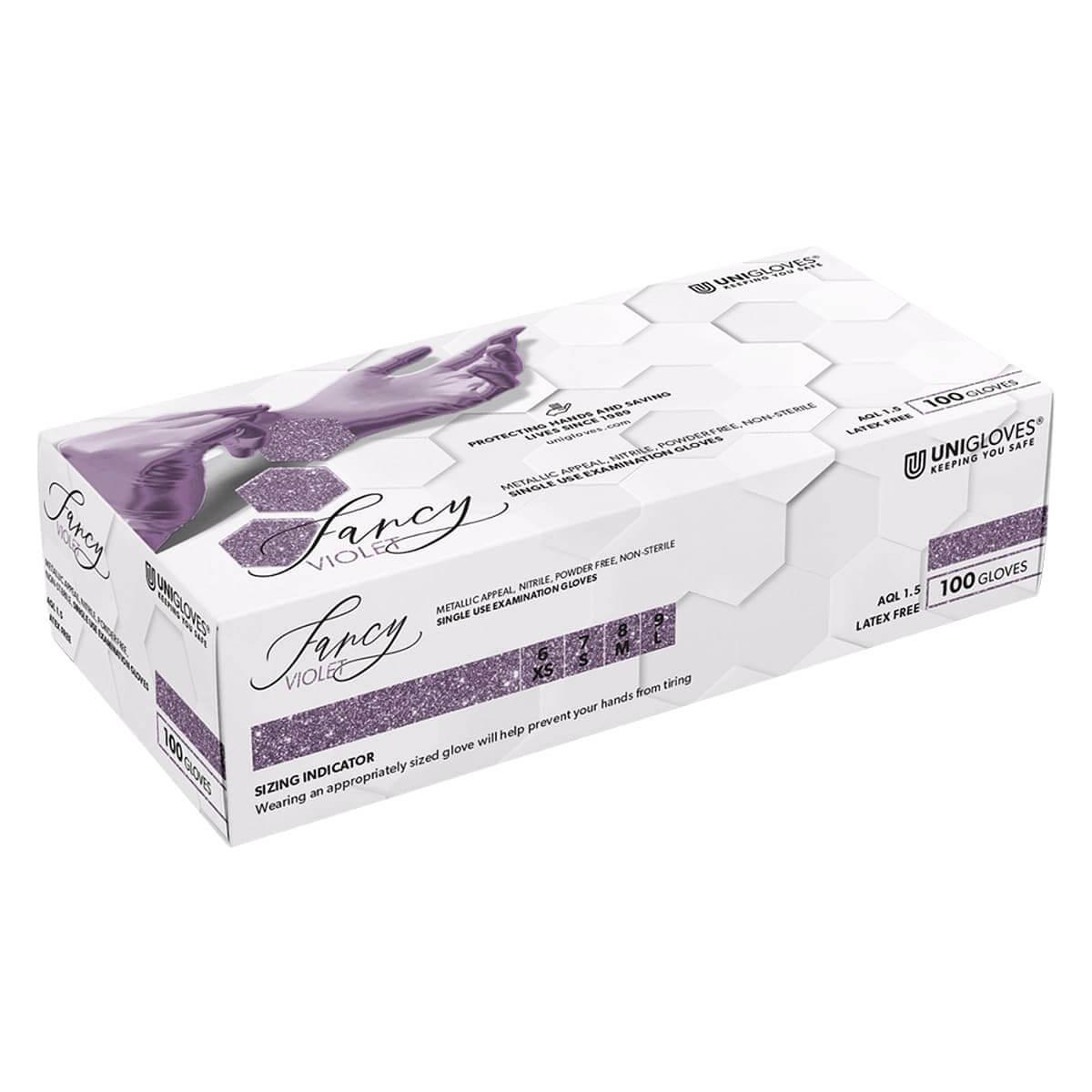 Unigloves Nitrile Gloves Fancy Violet - Tattoo Everything Supplies