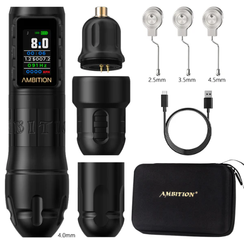 Ambiton Vibe Max Wireless Rotary Tattoo Machine - 2 Batteries