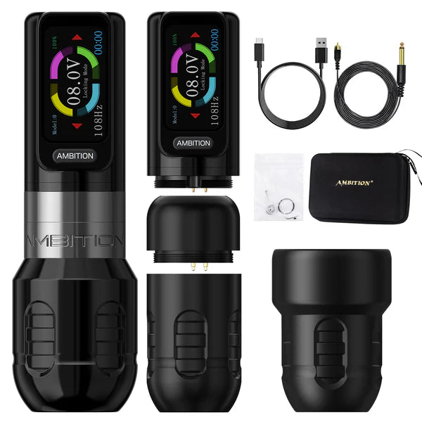 Zetten 42 Ambiton Wireless Rotary Tattoo Machine - 2 Batteries
