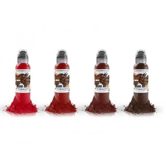 World Famous Tattoo Ink Maks Kornev's Blood Colour Set 30ml - Tattoo Everything Supplies