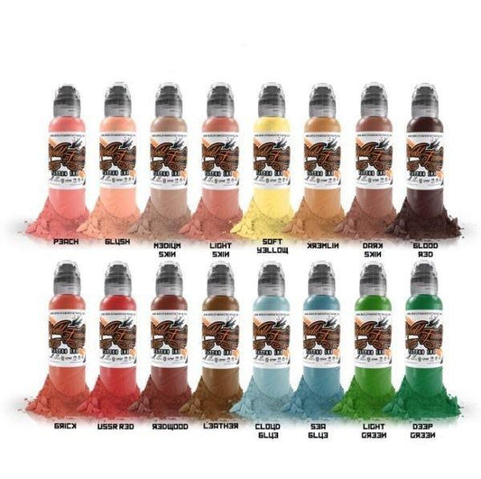 World Famous Tattoo Ink Oleg Shepelenko Colour Realism Set 30ml - Tattoo Everything Supplies