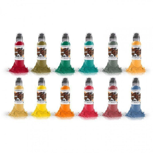 World Famous Tattoo Ink Jason Ackerman's Serial Killer Colour Set 30ml - Tattoo Everything Supplies