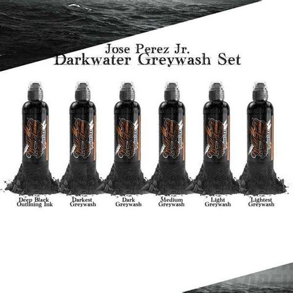 World Famous Ink Jose Perez Dark Water 6 Bottle Set 4oz - Tattoo Everything Supplies