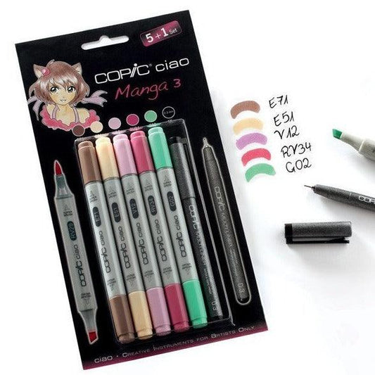 Copic Ciao 5+1 Set Manga Set 3 - Tattoo Everything Supplies