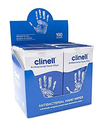 Clinell - Antibacterial Hand Wipes - Pack of 100 - Tattoo Everything Supplies