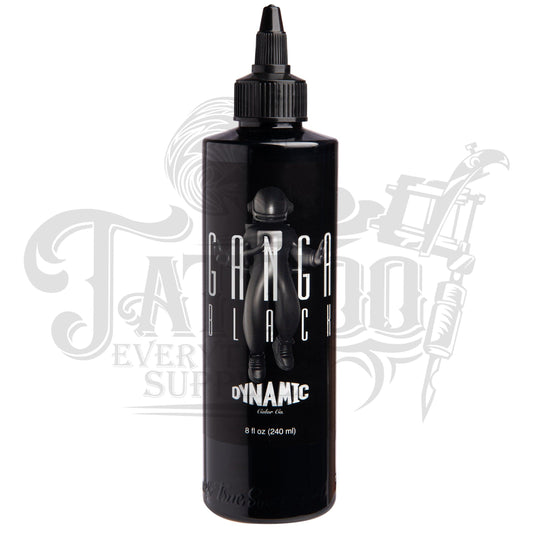 Dynamic Ganga Black Tattoo Ink - 8 oz - Tattoo Everything Supplies