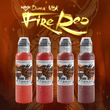 World Famous Ink - Dima NBK Fire Red Set - Tattoo Everything Supplies