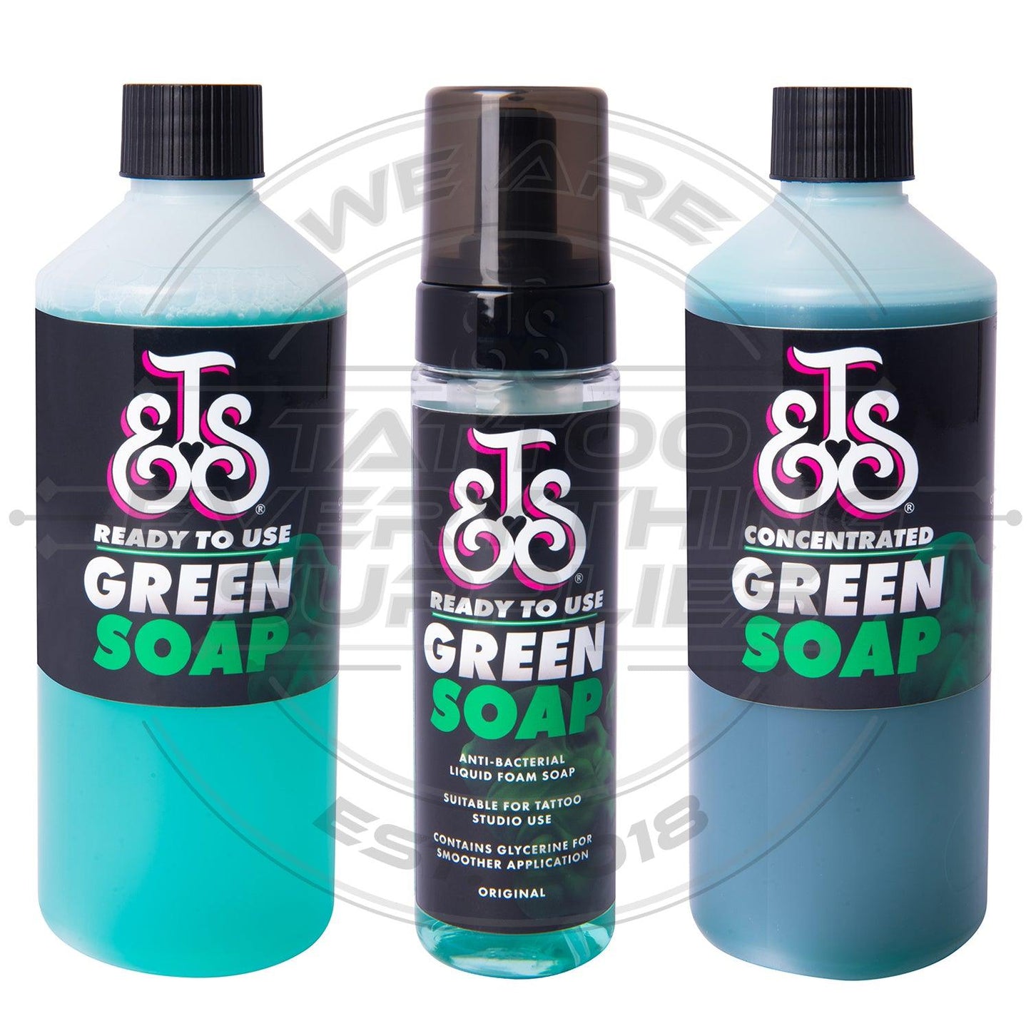 Anti-Bacterial Green Tattoo Soap TES - Tattoo Everything Supplies