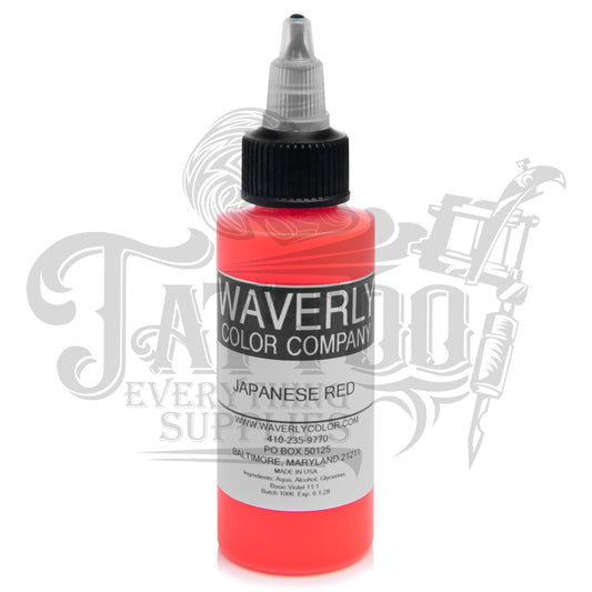 Waverly Color - Tattoo Pigment - Japanese Red 2oz - Tattoo Everything Supplies