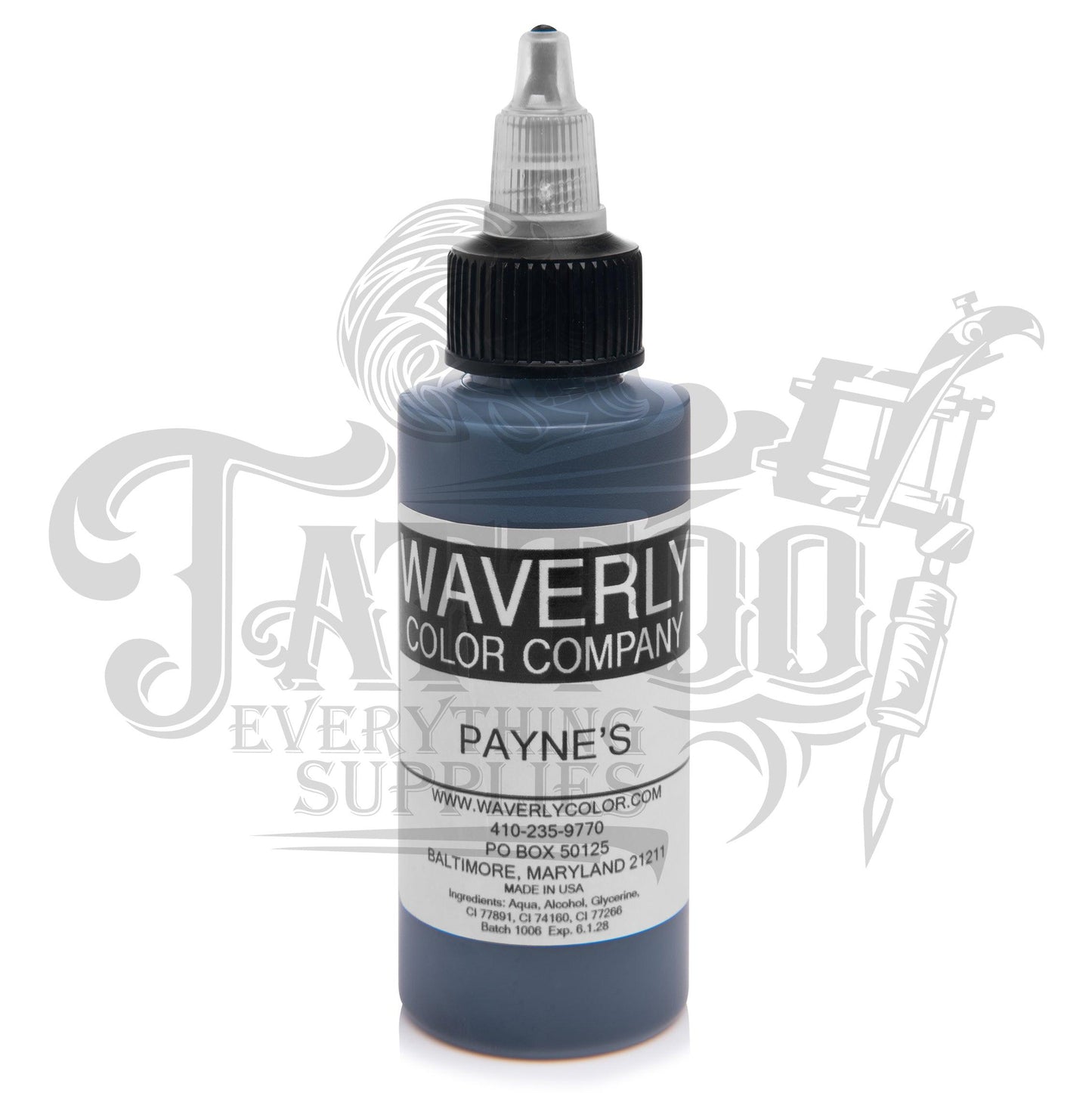 Waverly Color - Tattoo Pigment - Payne's Grey 2oz