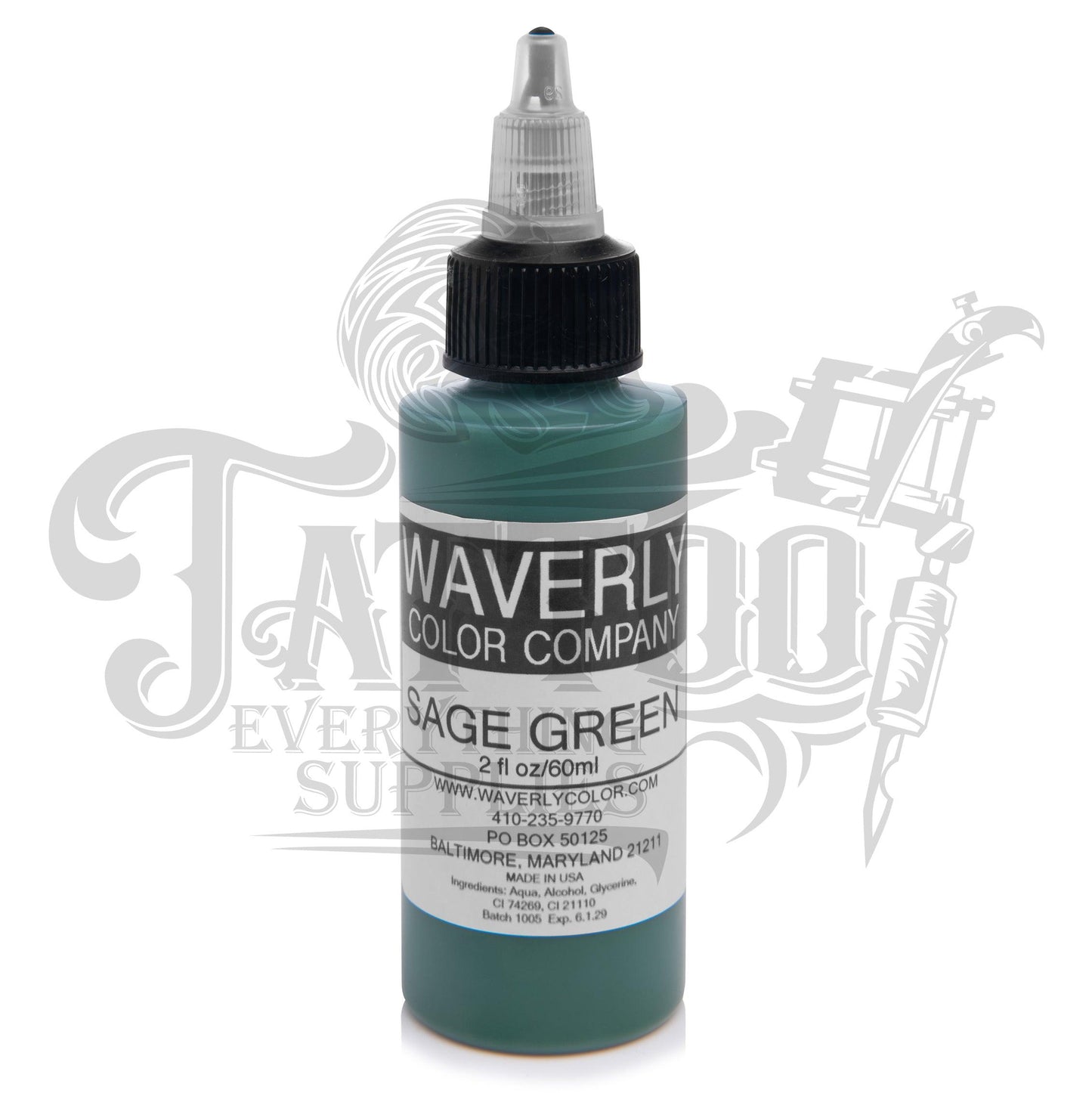 Waverly Color - Tattoo Pigment - Sage Green 2oz