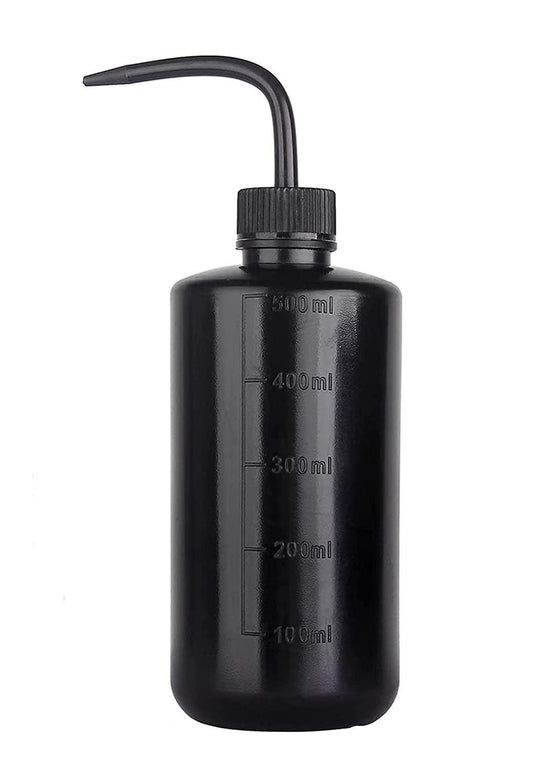 Black Plastic Wash Squeeze Bottle - 500ml - Tattoo Everything Supplies