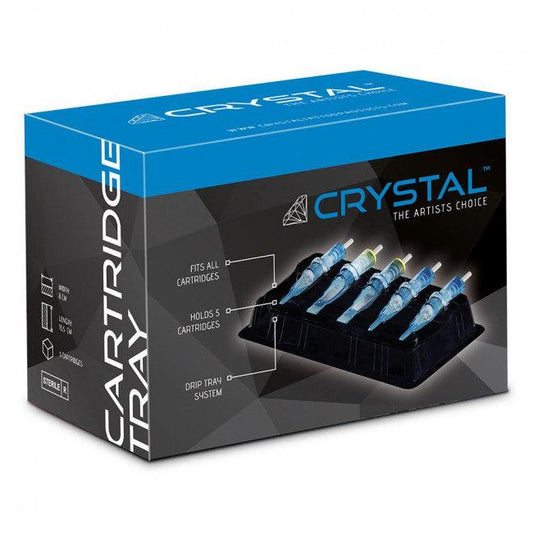 Crystal Needle Cartridge Trays - Black - Box of 50