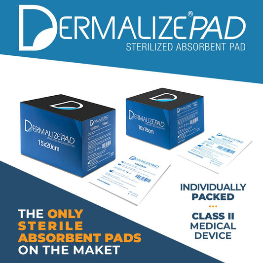 Dermalize Pad - Sterilized Absorbent Pads - Tattoo Everything Supplies