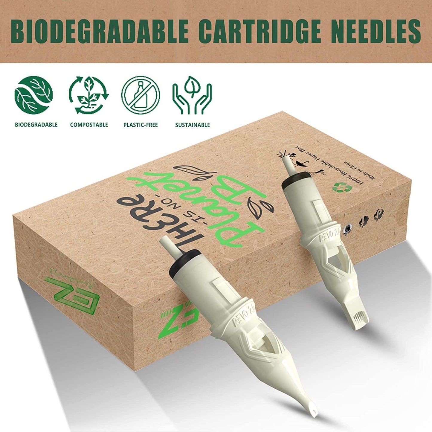EZ Biodegradable Revo.2.0 Tattoo Needles Cartridges - 12 Gauge - Tattoo Everything Supplies