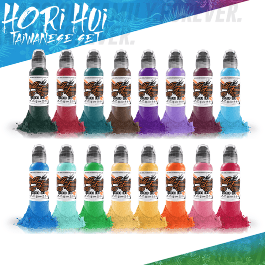 World Famous Ink Hori Hui Taiwanese Ink Set 30ml - Tattoo Everything Supplies