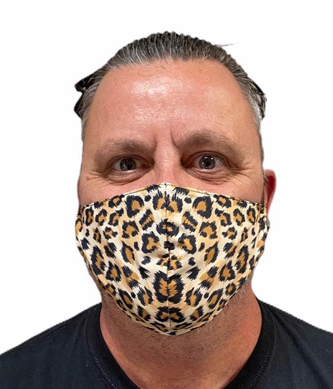 Fashion Mask - Leopard Print with PU-2 Pollution Filter - Tattoo Everything Supplies