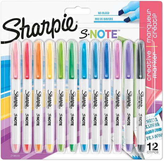 Sharpie s note Assorted 12 Colours pens - Tattoo Everything Supplies
